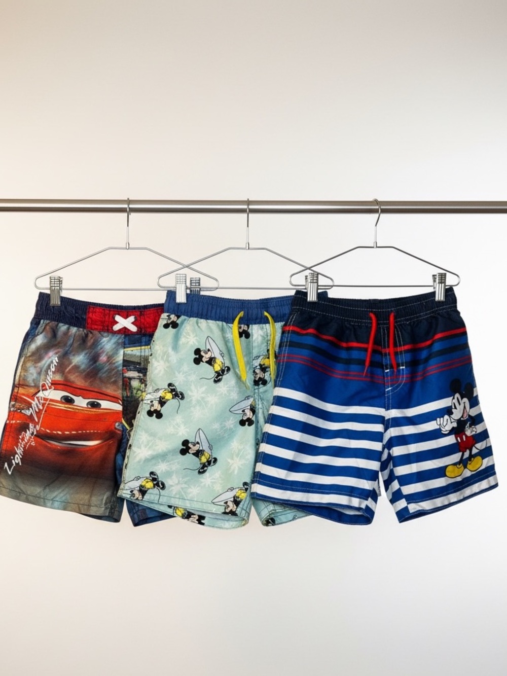 Disney Bundle of size 3T/4T boys swimming trunks with lining